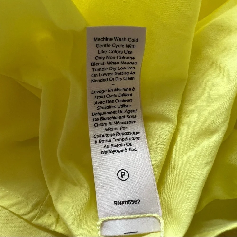 New! Cinq a Sept Camron Midi Dress in Dayglow Yellow nwot 17697